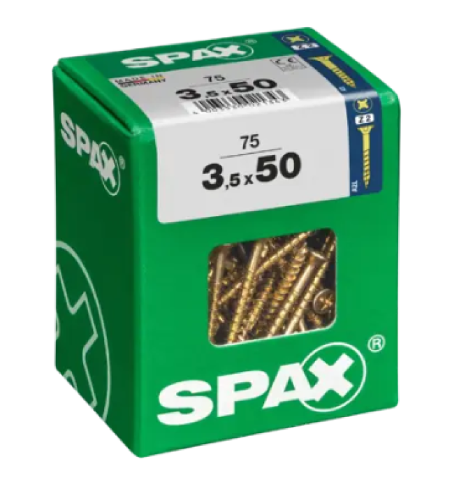 SPAX Universalschraube YELLOX, 3.5 x 50 mm, 75 Stück, 4081020350507